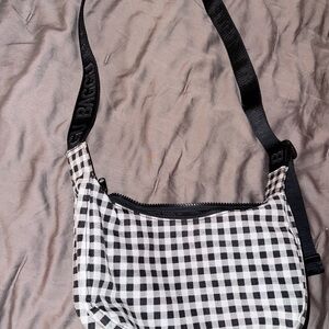 BAGGU BLACK + WHITE CHECKERED BAG